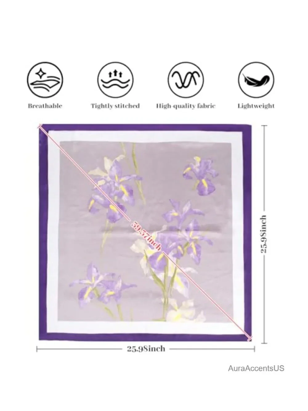 4 Pack Like Silk Scarf for Women Head Scarf Square Hair Bandana Fashion